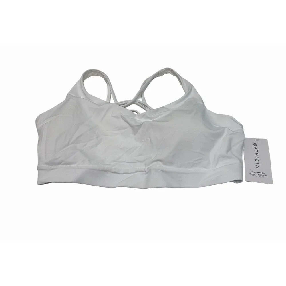 Athleta Solace Bra D-DD Sports Bra Yoga Pilates | White 3X NWT